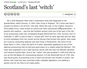 scotlands last witch